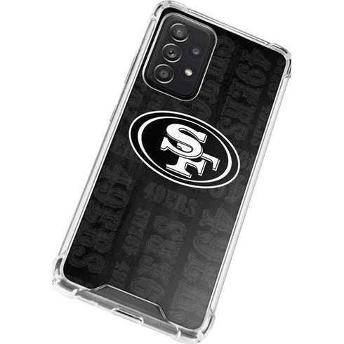 NFL San Franciso 49ers Black & White Galaxy A52 5G Clear Case